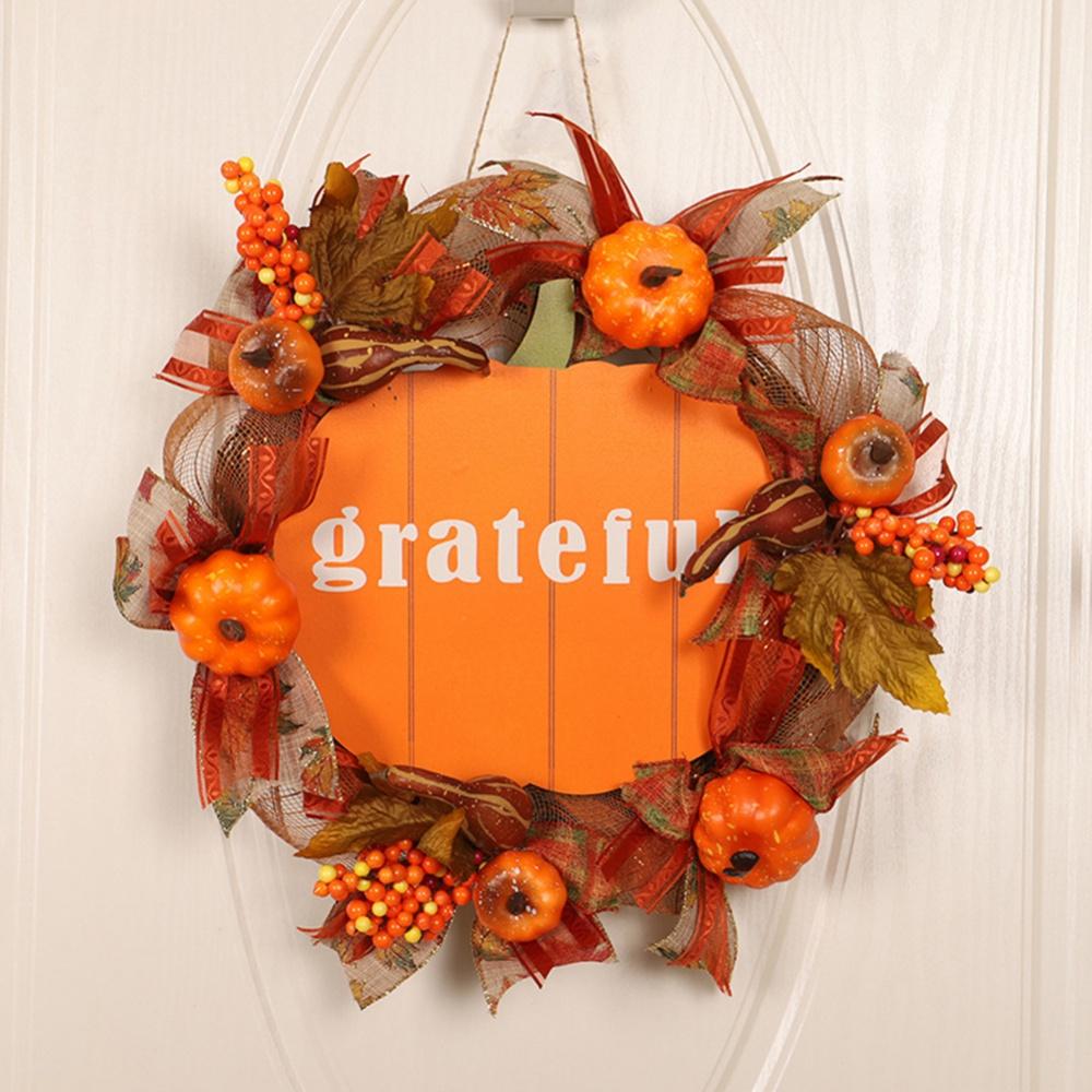 Podzimní věnce Umělé 15,7 palce s bobulemi, dýní, javorovými listy