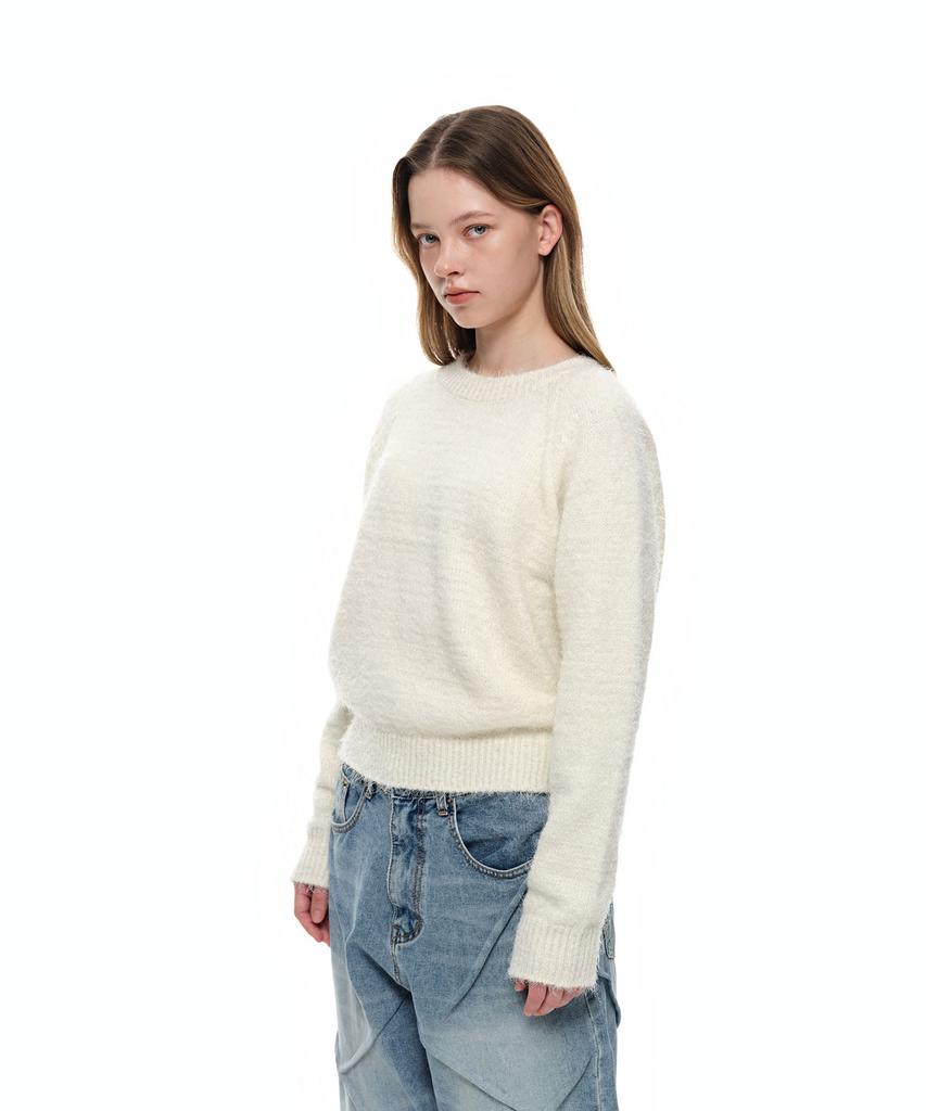 AEGO FREEDOM LAB Canvas Tag Round Knit_Ivory