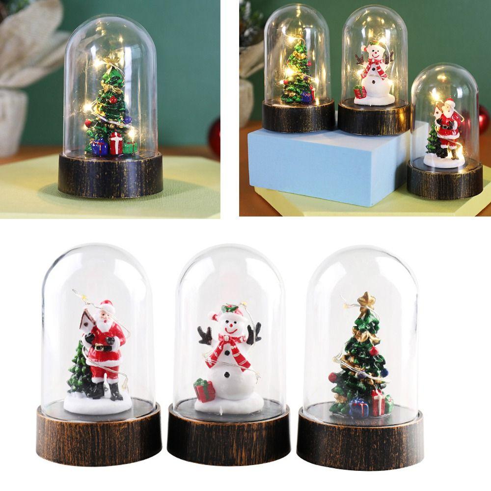 Snowman Christmas Desktop Decoration Lantern Xmas Decoration  Wind lights  Window Decoration