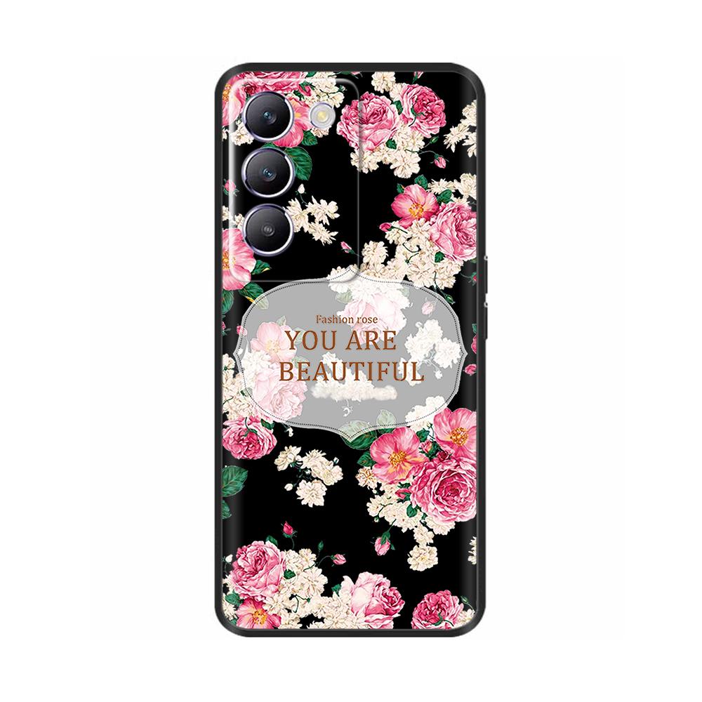 For Vivo V30 V40 SE Phone Case Shockproof Silicone Soft Bumper Cases For Vivo V40 SE V30 SE Luxury Painted Protection Back Cover