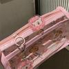 Swimming Line Puppy Double-layer Pencil Case Transparent Love Wind Double-layer Large-capacity Student Stationery Storage Pencil Case