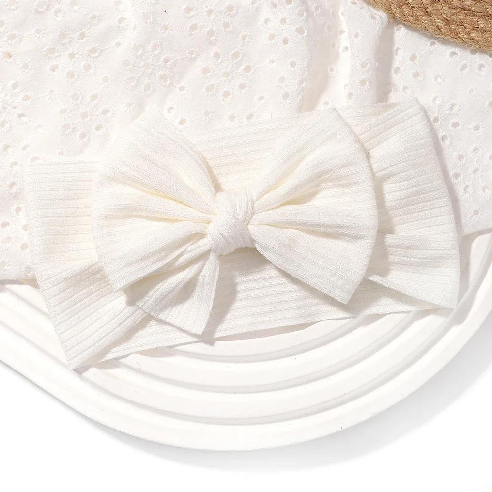 48colors Newborn Baby Headband Girls Elastic Knit Children Turban Baby Bows Soft Nylon Kids Headwear Toddler Hair Accessories
