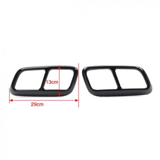 Black Exhaust Muffler Pipe Cover Trim For Land Rover Range Rover Sport 2018-2019