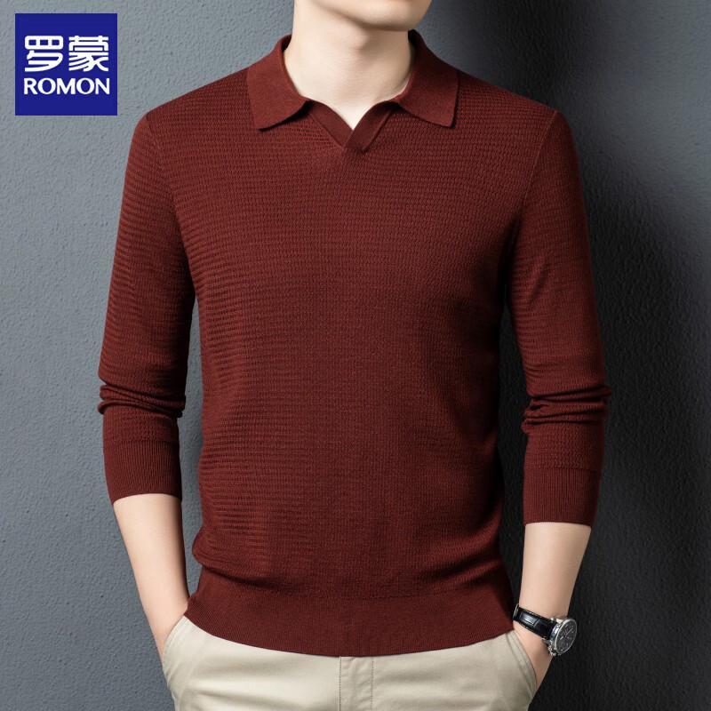 ROMON Men s Cashmere Blend Turn-Down Collar Sweater L
