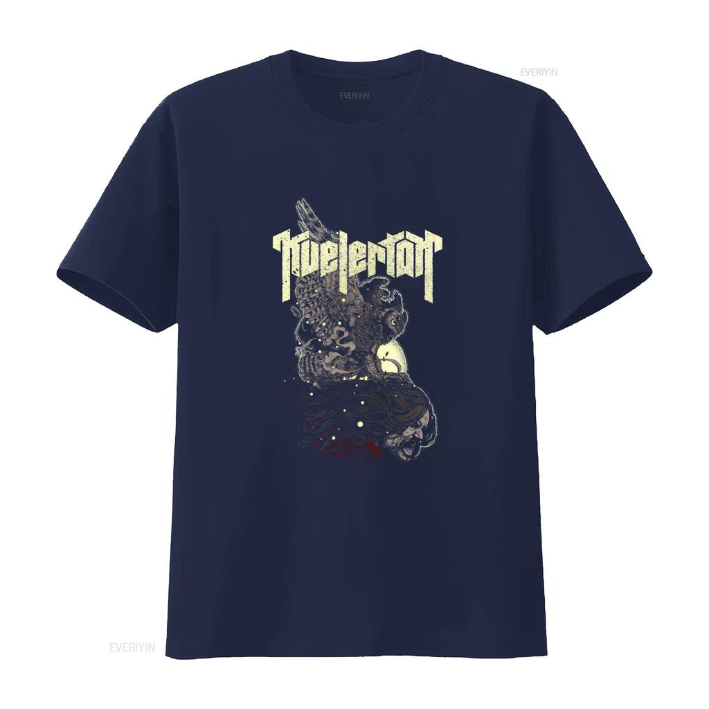 KVELERTAK CD Logo Decapitation Owl Flying with Head T Shirt 2X New Split Meir vintage Washed designer clothes Breathable