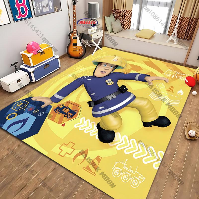 

Cute Fireman S Sam Carpet New Release! Rug for Living Room Bedroom, Children s Room,Durable Machine Washable Mat, Gifts for Kids 40cm x 60cm