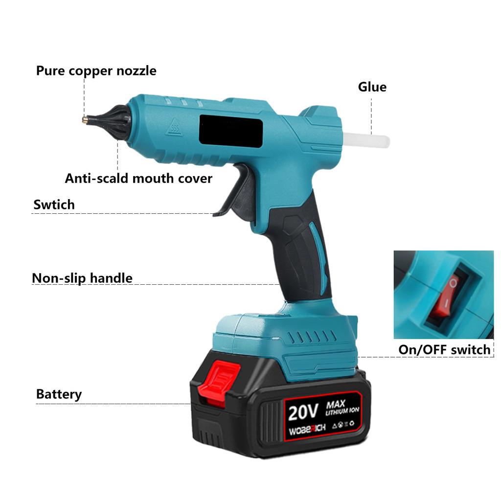 Portable Electric Hot Melt Glue Gun Cordless Electric Hot Melt Welding Air Gun Household Handicraft DIY Repair Tool