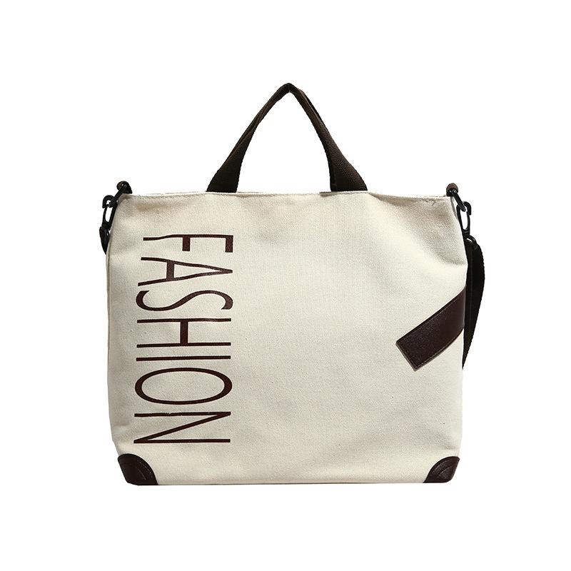 

Холщовая сумка-тоут женская повседневная большой вместимости для поездок на работу, студенческая модная сумка-мессенджер на одно плечо