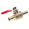 4pcs/set 6mm-8mm-10mm-12mm Hose Barb Inline Brass Water Oil Air Gas Fuel Line Shutoff Ball Valve Pipe Fittings