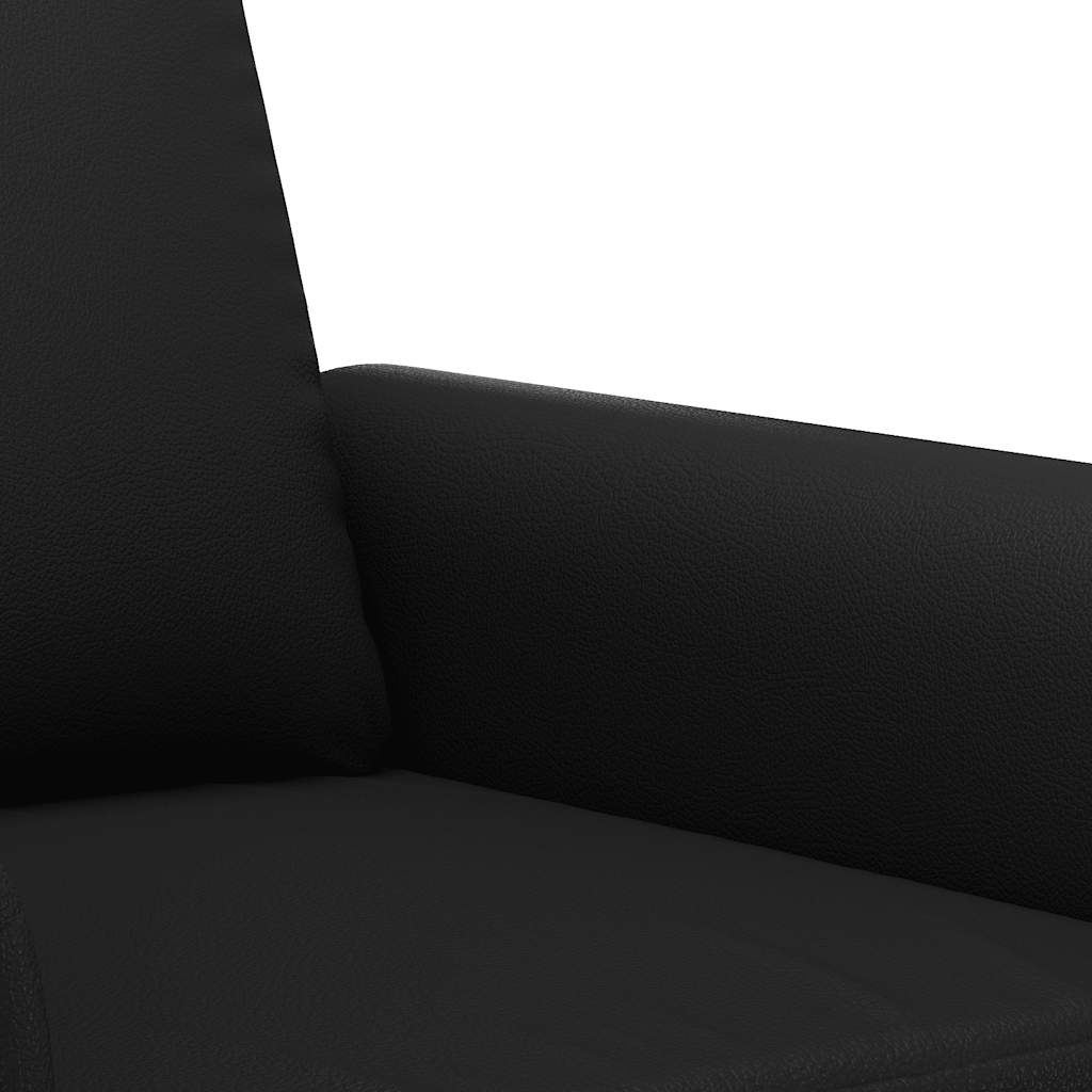 Vidaxl Armchair, Black, 60 Cm, Upholstered In Faux Leather