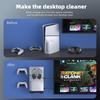Wall Mount Stand Kit Steel Bracket for Playstation 5/PS5 Slim Console with Controller Hanger Hook Holder for PS5 Accessories