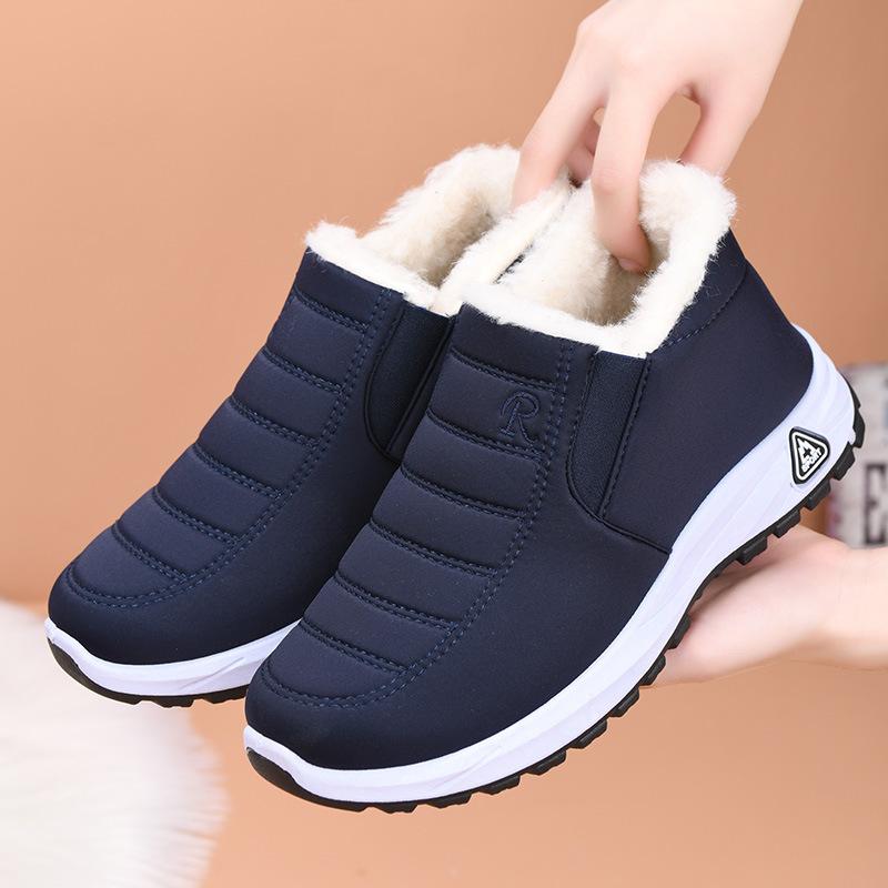 New Thick Cashmere Cotton Shoes Winter Men's and Women's Warm Snow Boots Casual Comfort Boots for Middle aged and Elderly