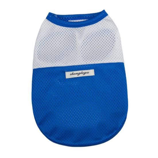 

Дышащий сетчатый жилет для собак без рукавов, свободный крой, не стесняет движений, подходит для бега и прыжков, летнего охлаждения. XS синий