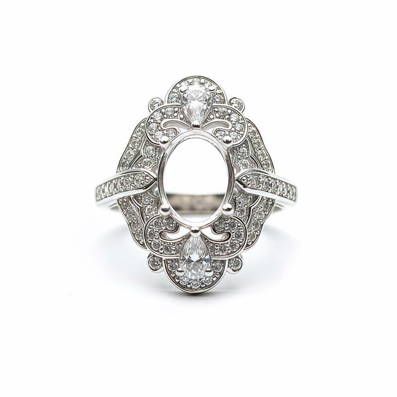 Elegant Crystal Ring for Influencer Style - Adjustable Luxury Jewelry