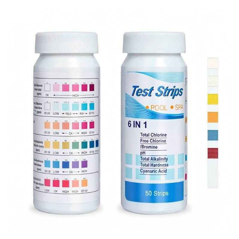 Pool Water Test Strips 6 In 1 Ph Chlorinity Hardness And Alkalinity For Home And Commercial Pools