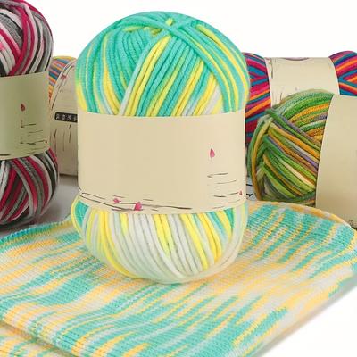 150g Segmented Dyed Gradient Colorful Yarn Milk Cotton Medium Coarse Hand Woven Hook Sweater Hat Scarf Yarn