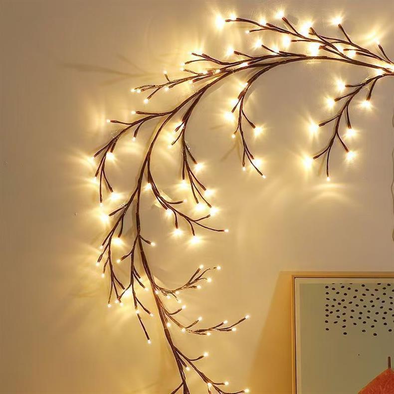 New LED Branch and Vine Lights Decorate Living Rooms Bedrooms Wall Stickers Atmosphere Lamp Christmas Sky Stars Colorful Lights
