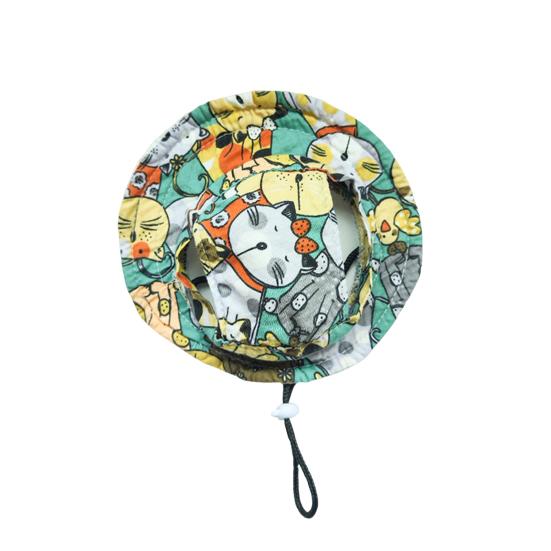 Haustiermütze mit Ohrlöchern, weicher, atmungsaktiver Katzenhut mit verstellbarem Riemen für den Sommer im Freien