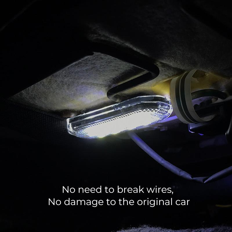 Futhope LED Under Chair Lighting Non-destructive Installation For Tesla Model Y 18-23 Night Driving Visible Car Footwell Light
