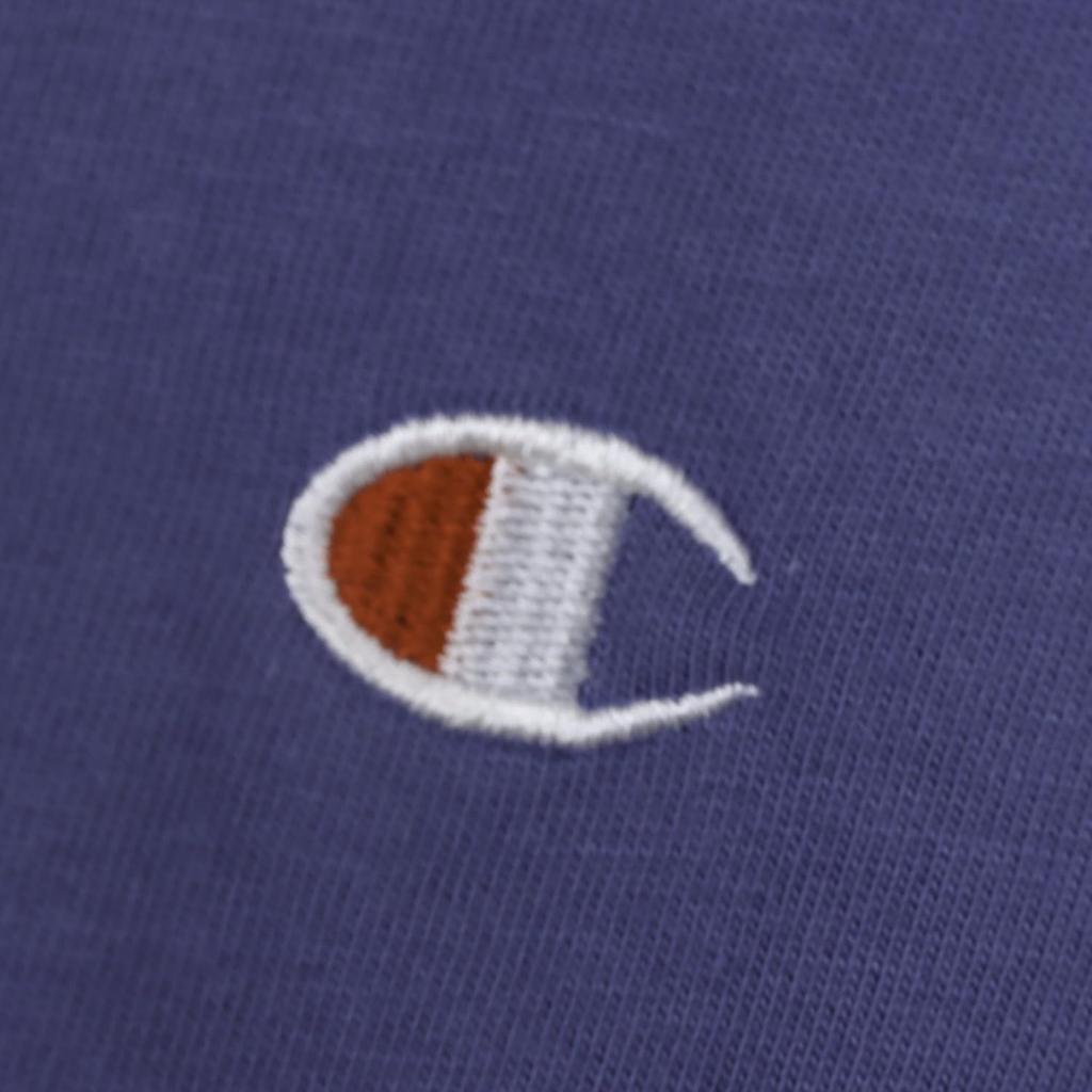 Champion short classic Cotton logo short sleeve Windsor blue T-shirt, sleeve, 100% cotton, USA, one-point embroidery, T-shirt, basic,