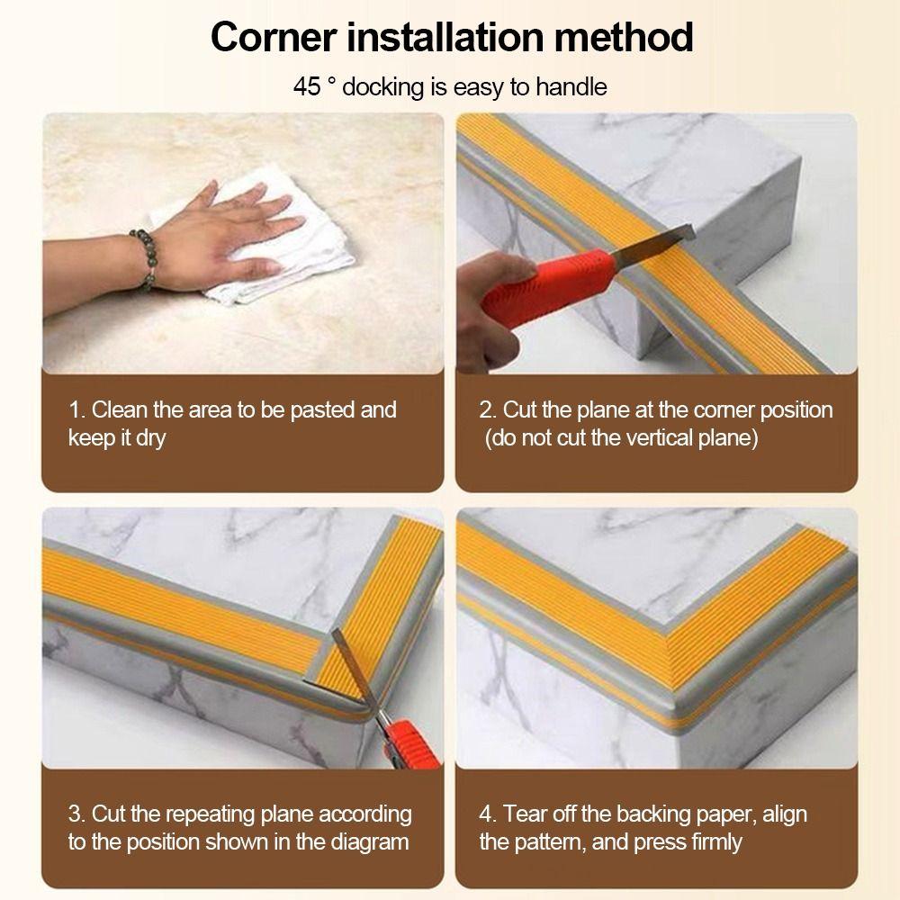 Wasserdichtes Treppen-Anti-Rutsch-Band Selbstklebende Anti-Rutsch-Kanten Neue Treppenkantenstreifen Zuhause Büro