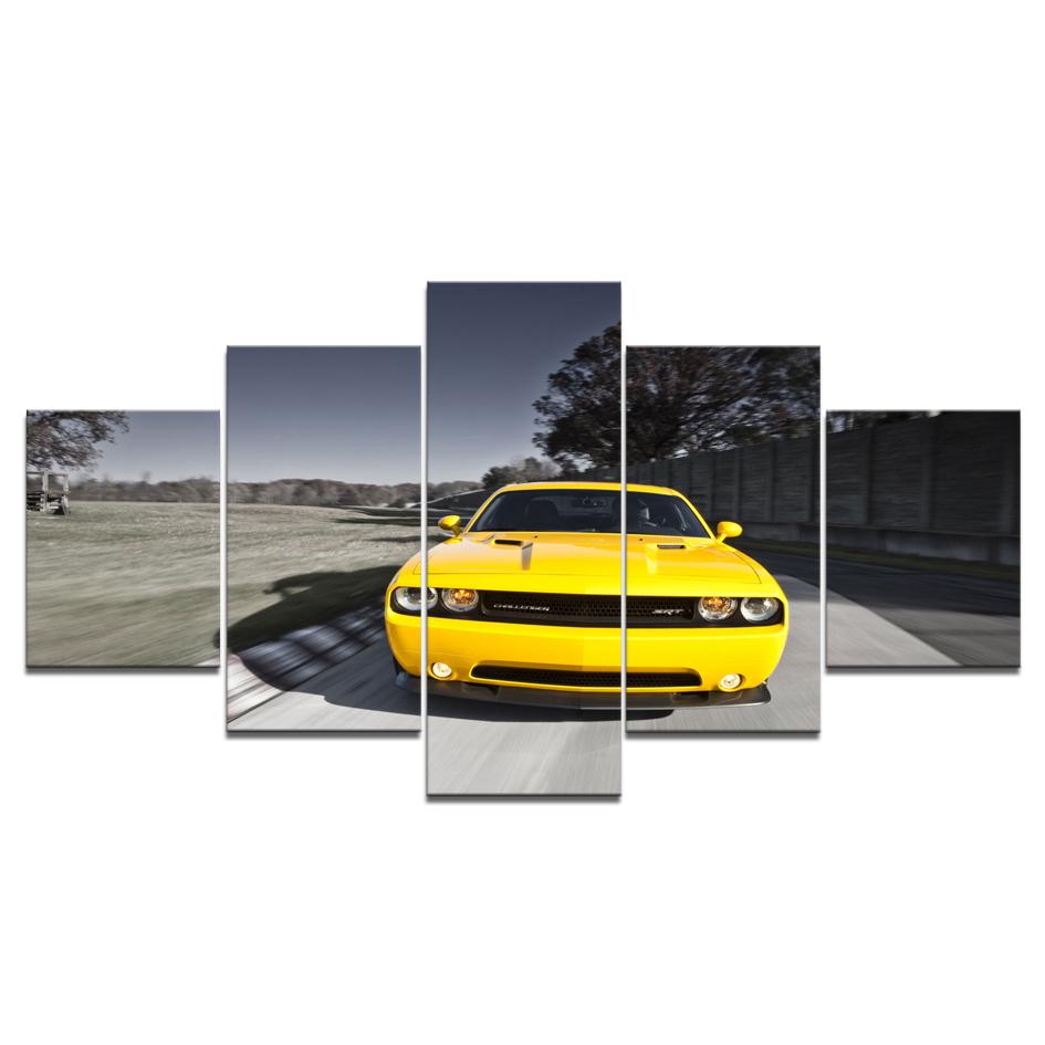 

Современный холст с художественным принтом, настенная модульная рамка для плаката, 5 панелей, огни локомотива, Декор для гостиной, картина без рамки 20x35cm*2 20x45cm*2 20x55cm*1