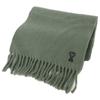 AMIalexandremattiussi USF421.AW0059 Leather Logo Patch Fringe Scarf greenUsed