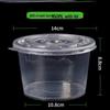 Transparent Thickened Disposable Plastic Bowl - Round, No Lid, Heat-Resistant for Home and Commercial Use