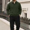 Men's Color Turn-Down Collar Sweatshirt Casual Pullover Top for Everyday Wear