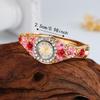 Rhinestone Bracelet Ladies Wristwatch Round Dial Quartz Watch Bracelet Watch  Court Style