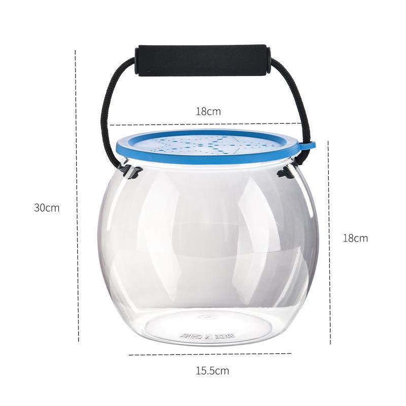 Top-Selling Transparent Portable Goldfish Tank with Lid: Outdoor Ecological Fish-Keeping Bucket