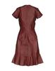 Genuine Soft Lambskin Handmade Leather Women's Burgundy Dress Handmade Stylish Casual