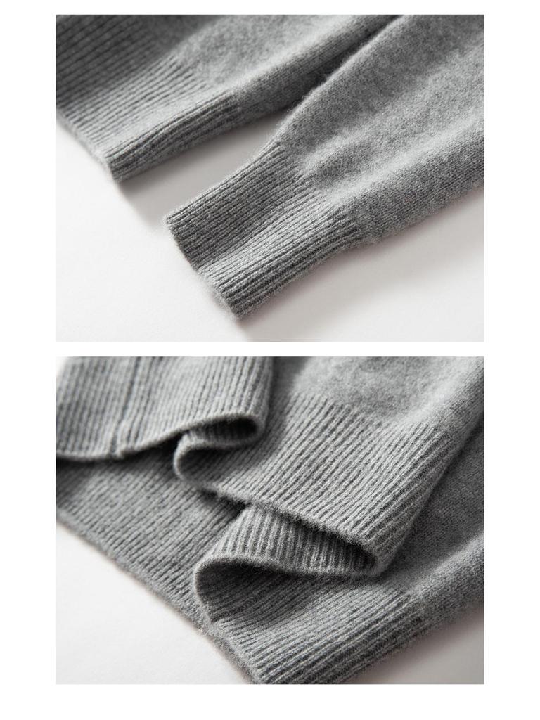 Men's Cashmere Thick Knit Pullover - Warm, Soft, Skin-Friendly Autumn/Winter Sweater