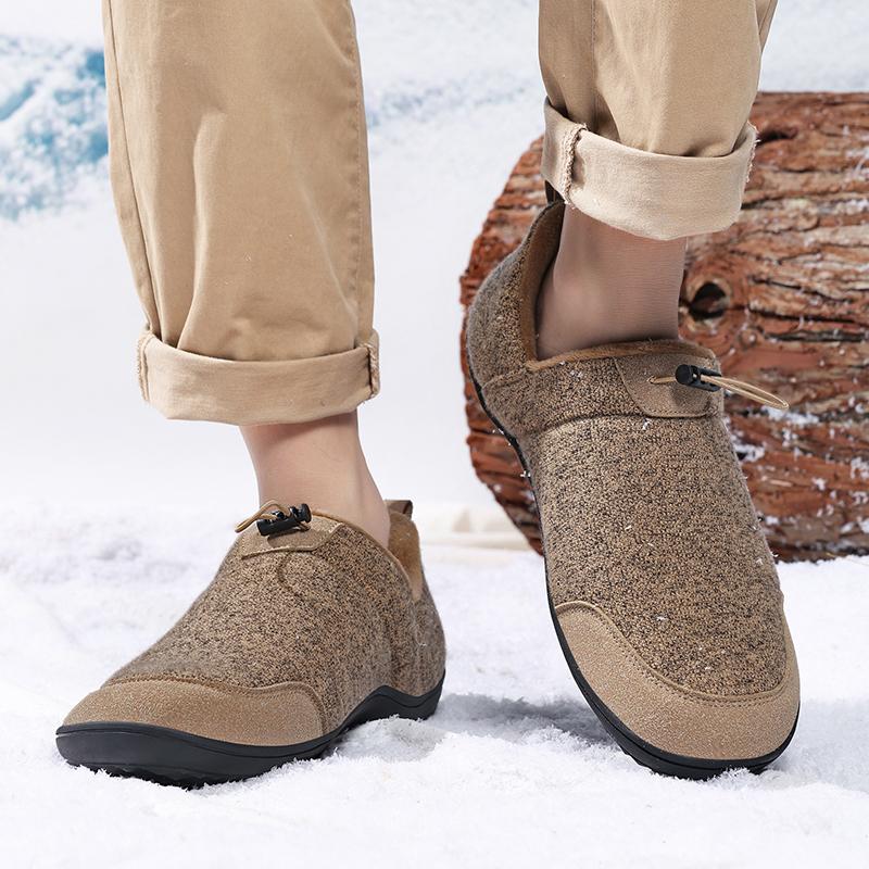 Winter Men Slippers Cotton Plus Fur Shoes Women Snow Outdoor Warm Fur Sneakers Non-slip Warm Furry  Footwear Thick Platform Winter Slides