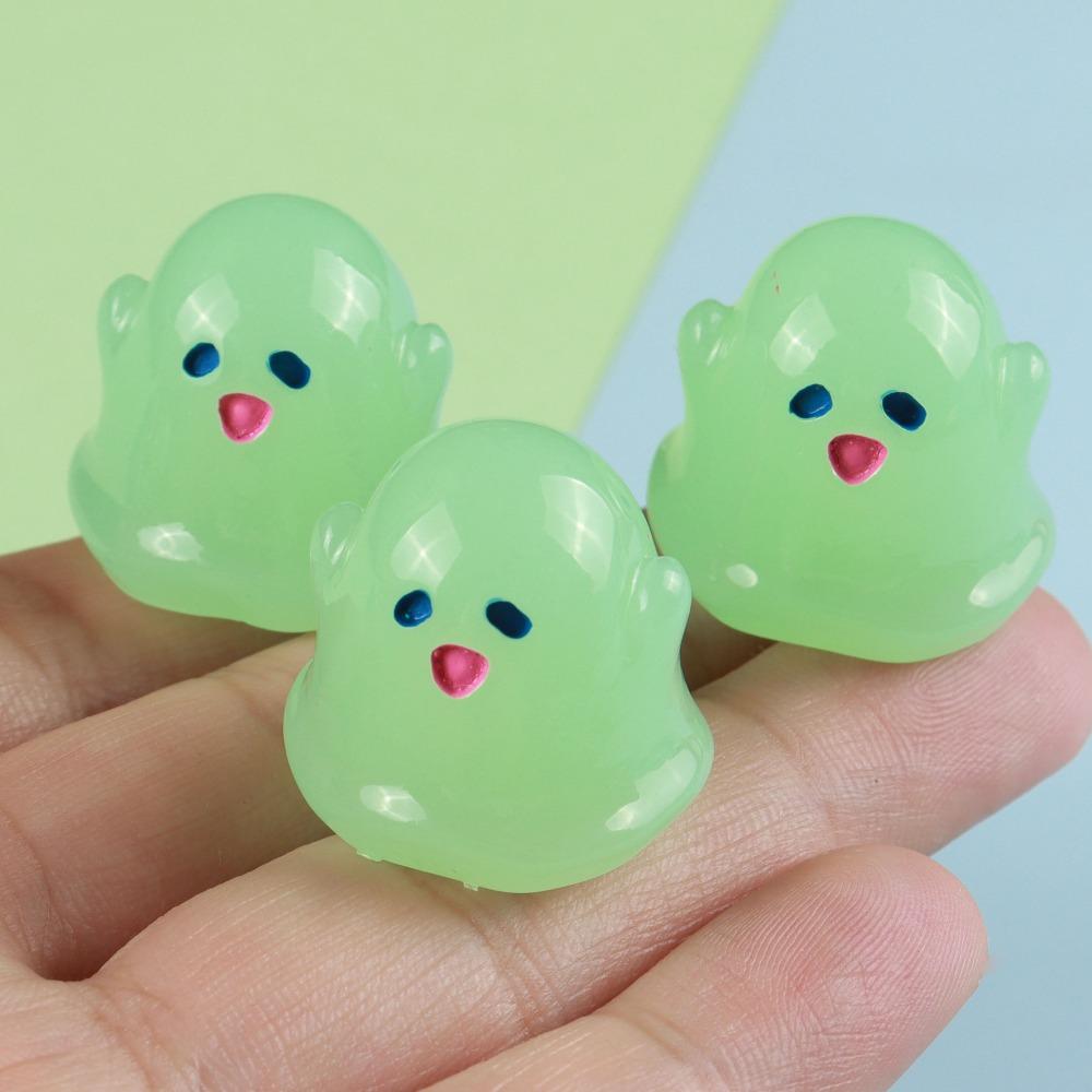 

12PCS Resin Ghost Figurines Glow Creative Mini Halloween Ghost Figurine Cute Micro Landscape Accessories Halloween зелёный