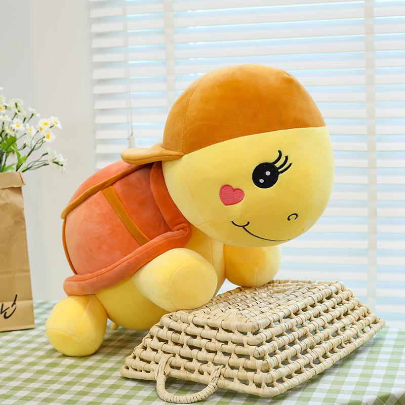 Adorável Tartaruga de Pelúcia com Capuz Almofada Presente