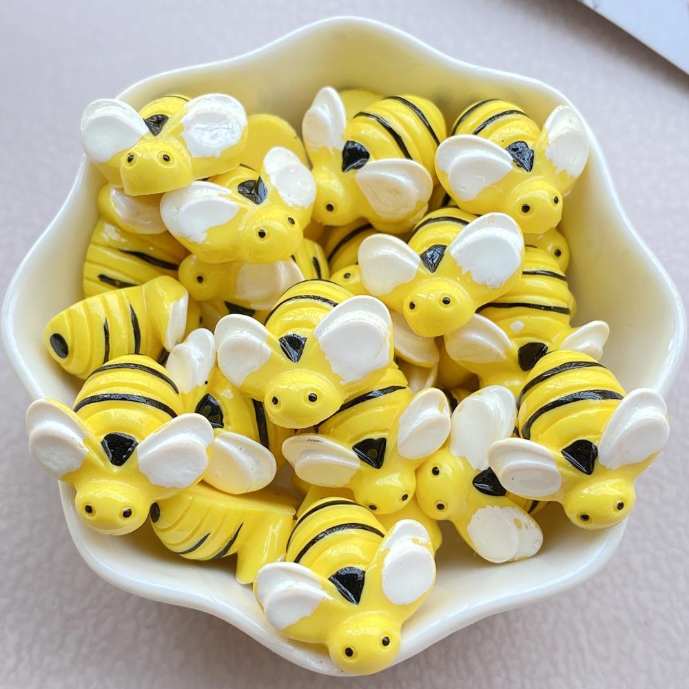 10Pcs New Cute Resin Cartoon Bee Series Flat Back Scrapbooking DIY Jewelry Craft Decoration Accessories