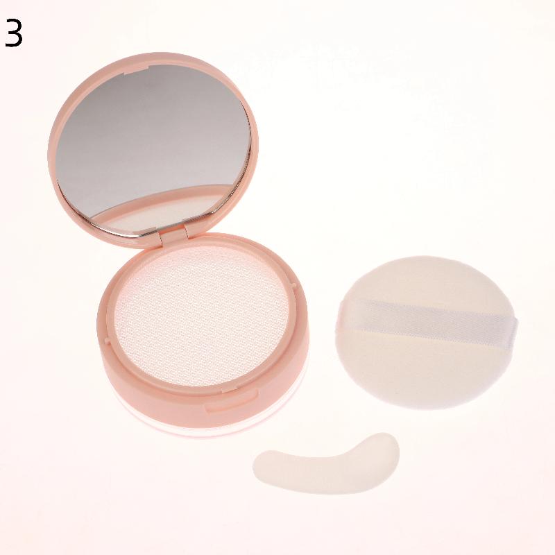 6 Typen Tragbare Plastikpuderdose Handheld Leer Lose Puderpott Mit Sieb Kosmetik Reise Make-up Tiegel Siebbehälter