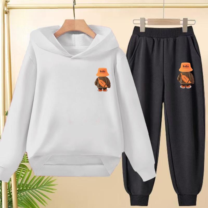 Suit Hoodie, "Baby Boy", Suitable for Boys and Girls Aged 3 to 12. Its Features Are Pink, White and Blue Tops and Trousers