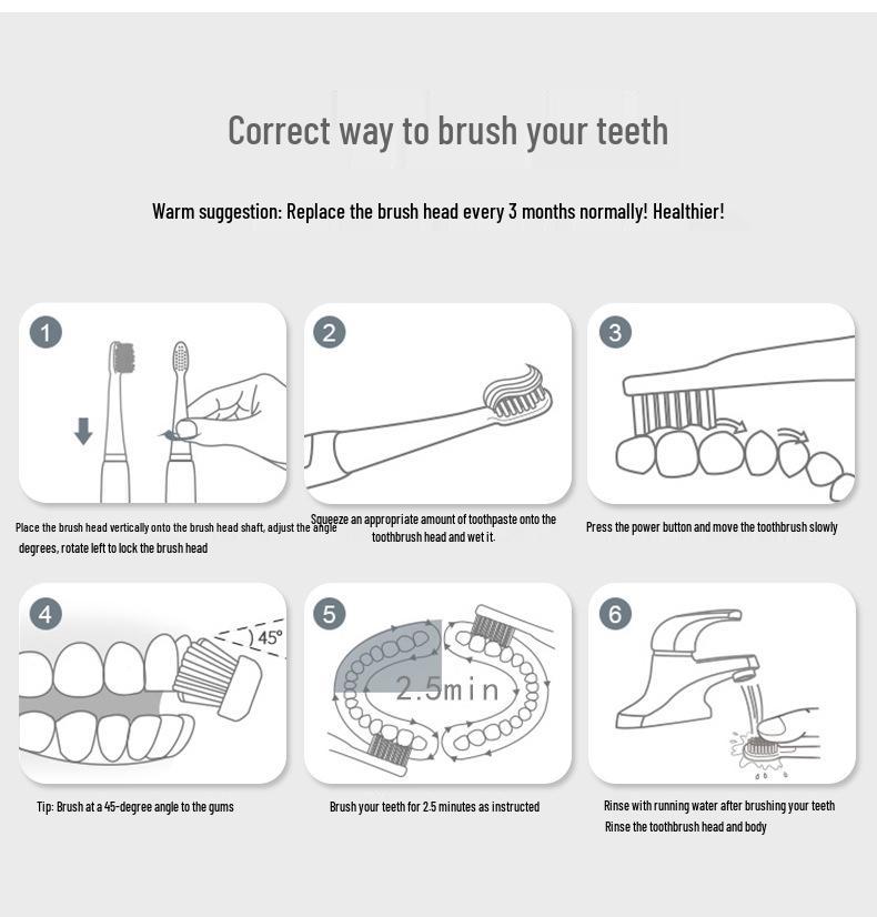 Advanced Ultrasonic Electric Toothbrush: Soft Bristles, Rechargeable, Ideal for Home and Travel, Perfect Adult Gift