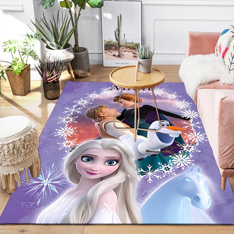Custom 1Pc Elsa'S Winter Fantasy Rug Office Carpet Indoor Outdoor Entrance Doormat Nonslip Soft And Comfortable Living Room D91665