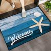 Summer Spring Doormat Floral Lemon Prints Welcome Mat Non-Slip Washable Floor Mat for Home Entrance Front Porch Indoor Outdoor Kitchen Bathroom