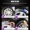 Automotive Tire Brightening Coating Agent Plastic Rubber Wheel Shine Gloss Restorer Spray Car Tyre Layer Polishing Brightener