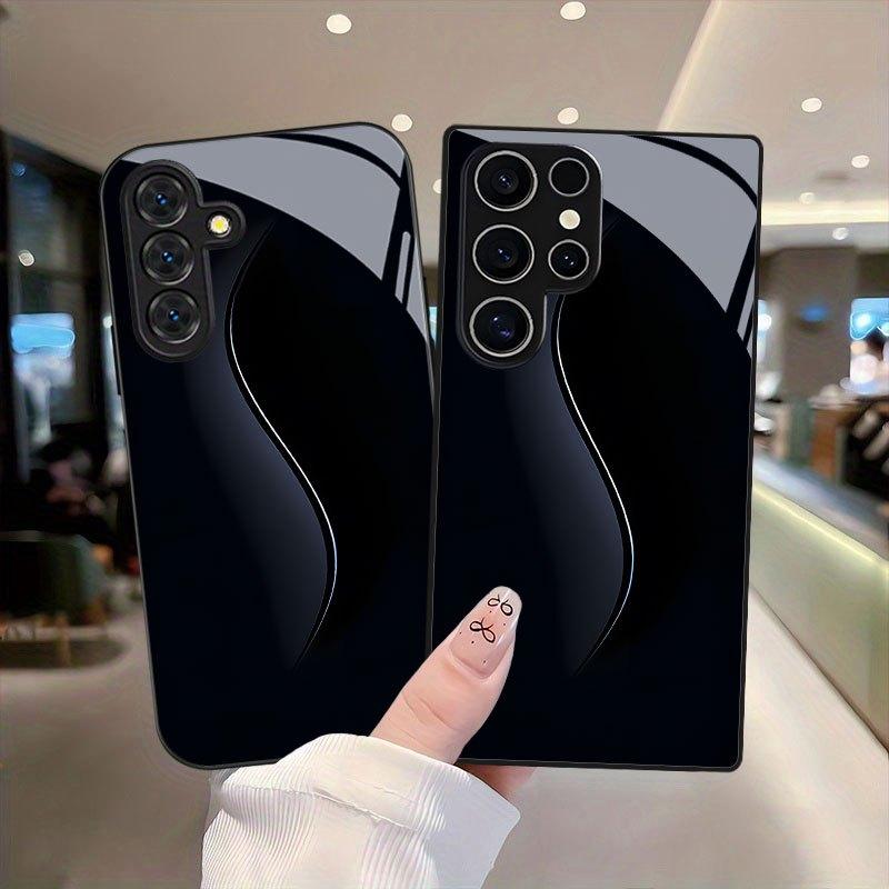 Simplicity Lines Durable PhoneCase Glass PhoneCase for Samsung Galaxy S26 S25 S24 S23 S22 S21 FE Ultra Plus Men's style Business