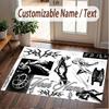 Custom Name Crystal Velvet Rug,aespa Comfortable Anti Slip Floor Mat For Room Decoration