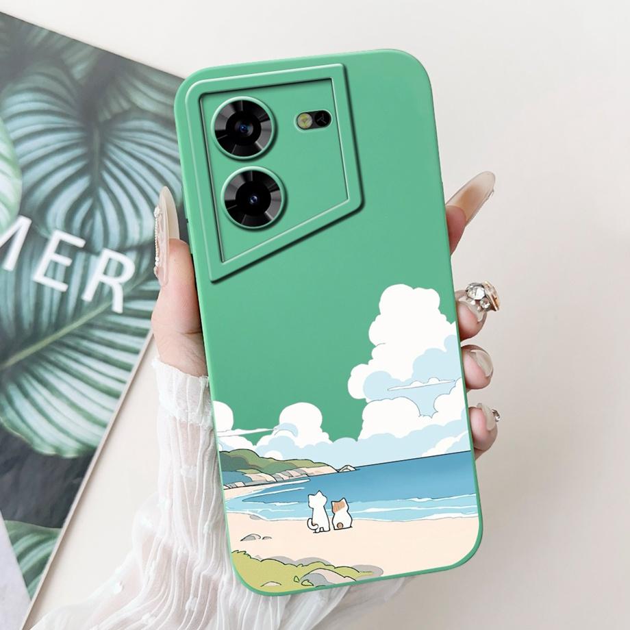 For Tecno Pova 5 4G LH7n Phone Case Back Cover Luxury Matte Soft Liquid Silicone Fundas For Tecno Pova 5 Pro 5G LH8n Bumper Capa