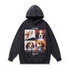Tkpk American High Street Washed Retro Hooded Sweater Autumn And Winter Direct Injection Printing Loose Hoodie Jacket Men And Women