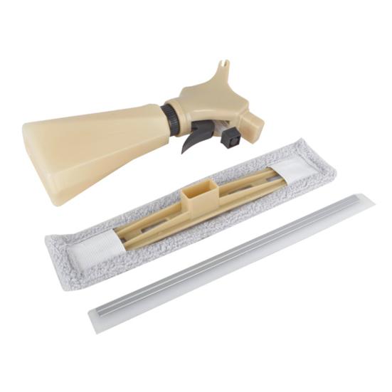 Glass Wiper Color Block Design 3-in-1 Spraying Cleaning Wiping Tool Ergonomic Handle Spray Window Cleaner