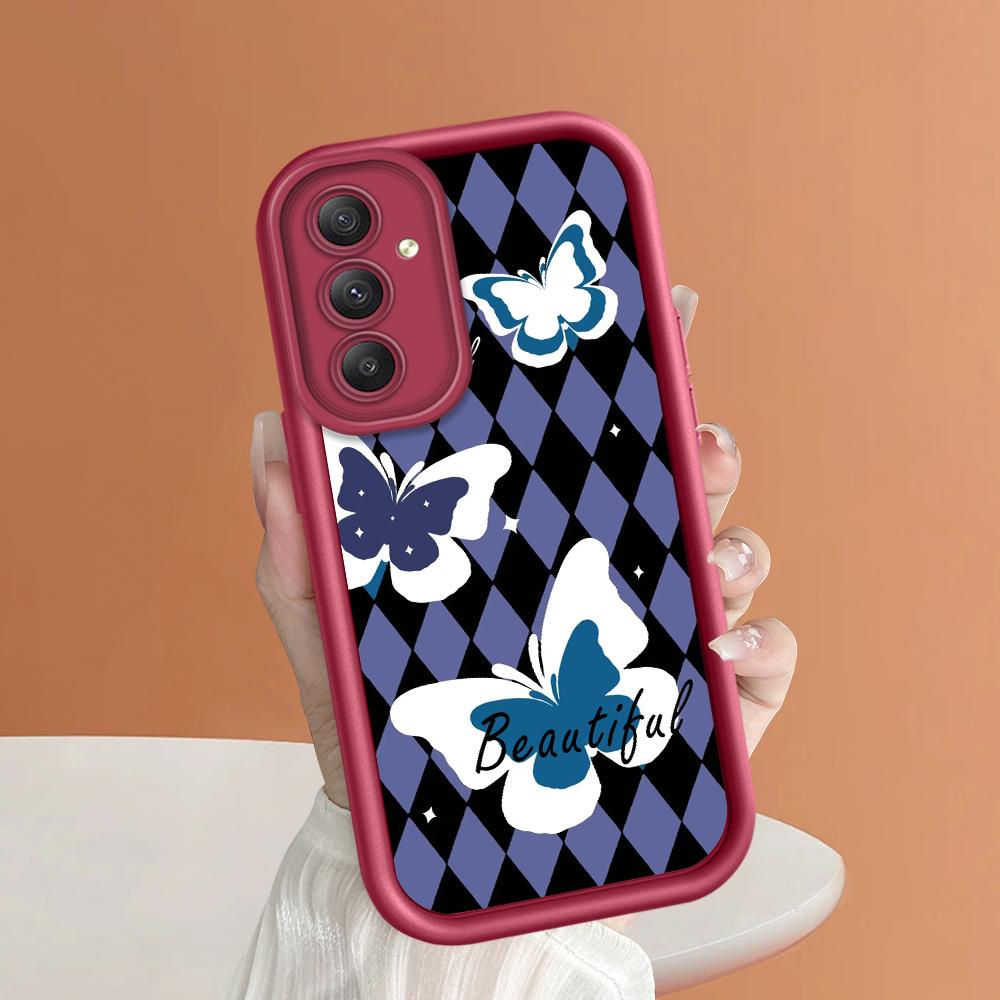 

Мягкий силиконовый квадратный чехол с рисунком лестницы для телефона, полное покрытие, противоударный защитный резиновый чехол для камеры для Samsung Samsung A11 темно-красного