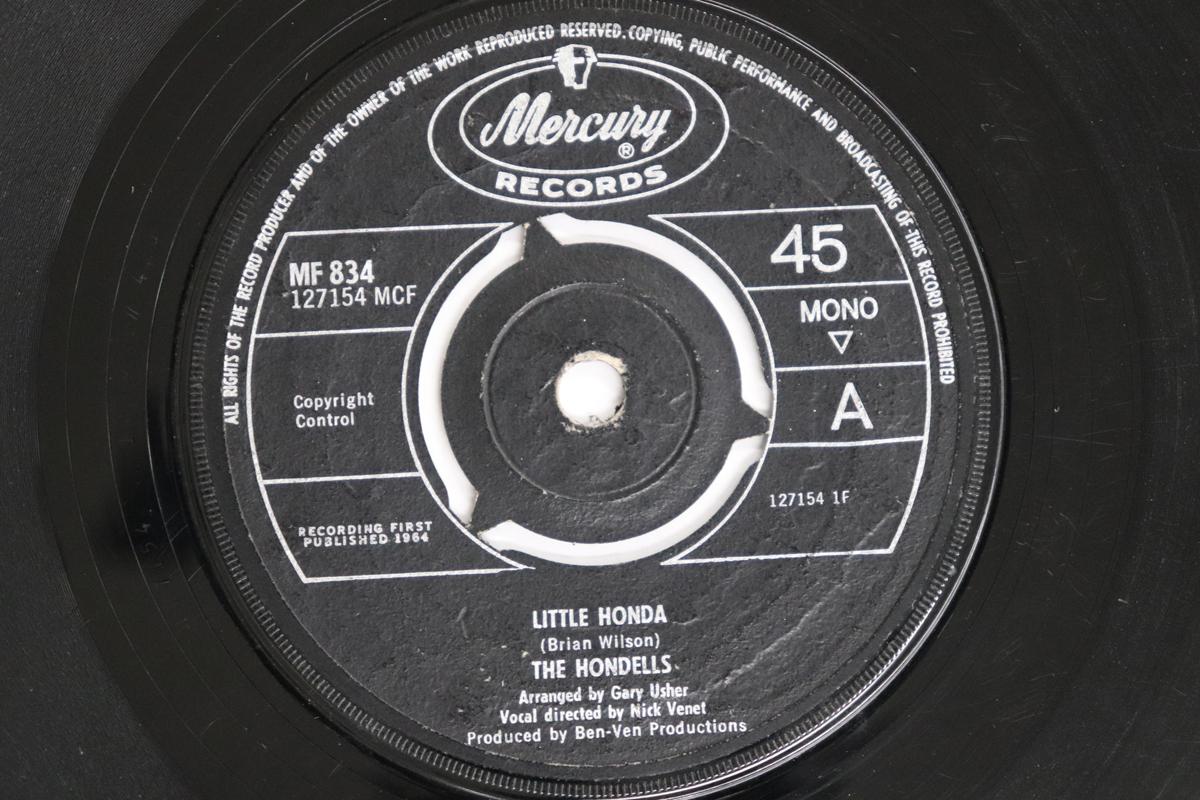 

7inch Record HONDELLS - Little Honda / Hot Rod High MF834 MERCURY 1964 UK Rock Used